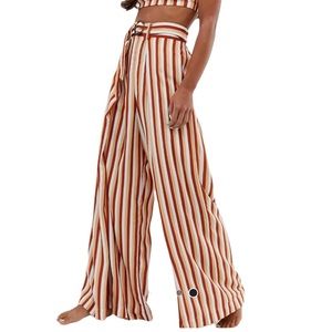 Monki Brand Striped Flowy Beach Pants M